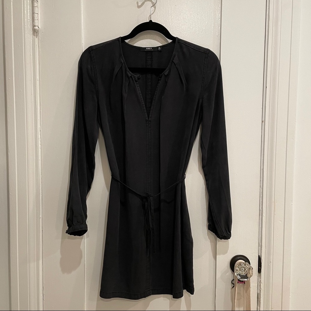 OBEY | Black Long-Sleeve Dress (Never Worn!)
